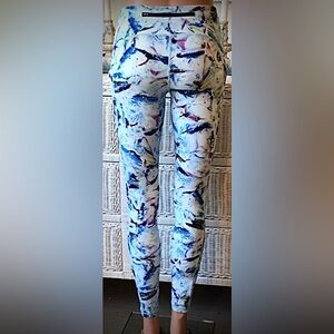 Lululemon Speed Up Legging Tights 28" Exposure Multi color Blue & white size 4